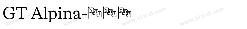 GT Alpina字体转换